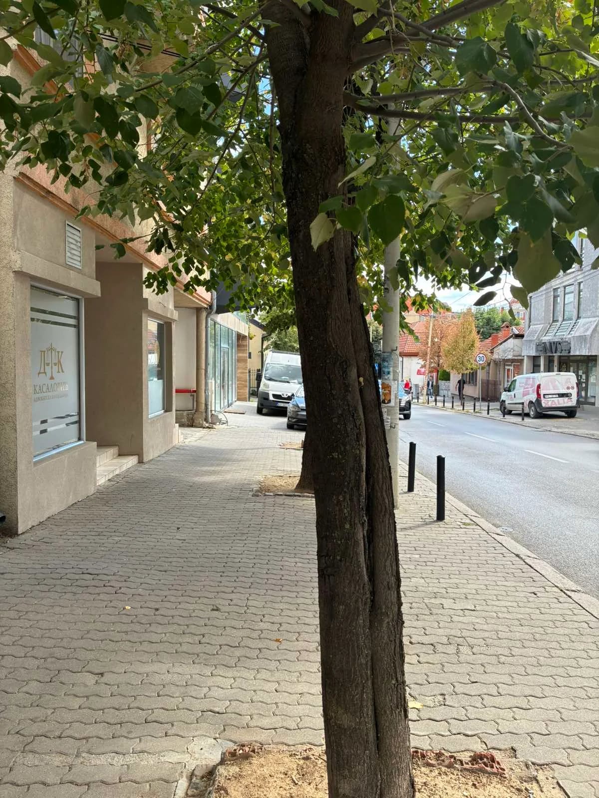 Прилаз канцеларији тротоаром у Карађорђевој улици у Крагујевцу